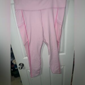 Fabletics On The Go High Waisted Powerhold Leggings 2x 18-29  Pink. New W/ Tags